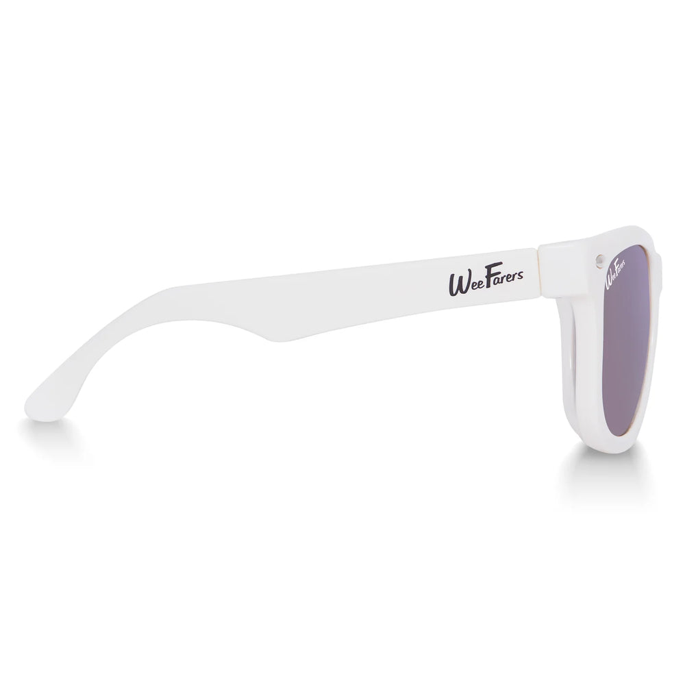 WeeFarers Polarized Children's Sunglasses | White with Purple