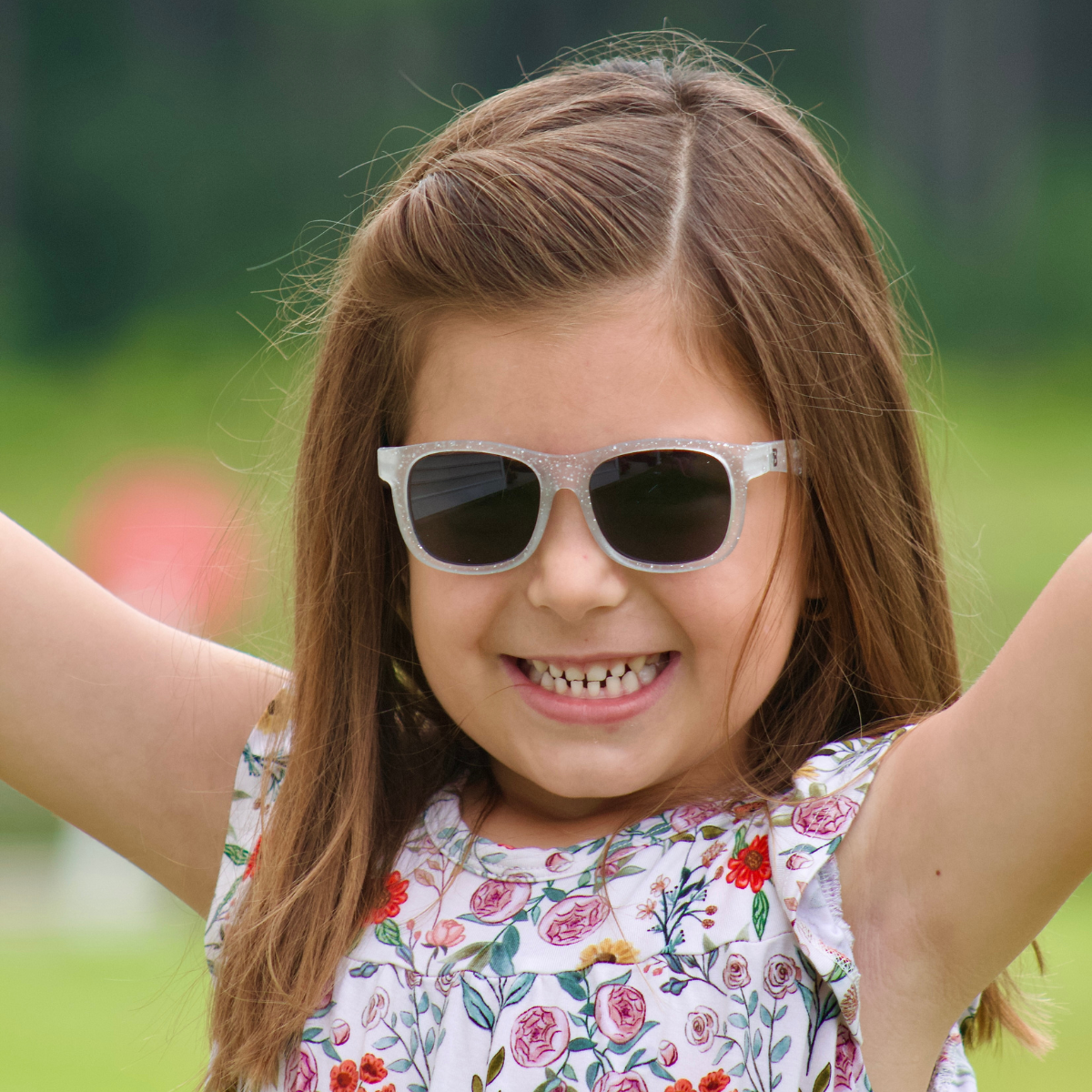 Babiators Silver Shimmer UV Navigator Sunglasses For Babies and Kids