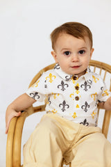 ntrl co. Who Dat Short Sleeve Polo Shirt