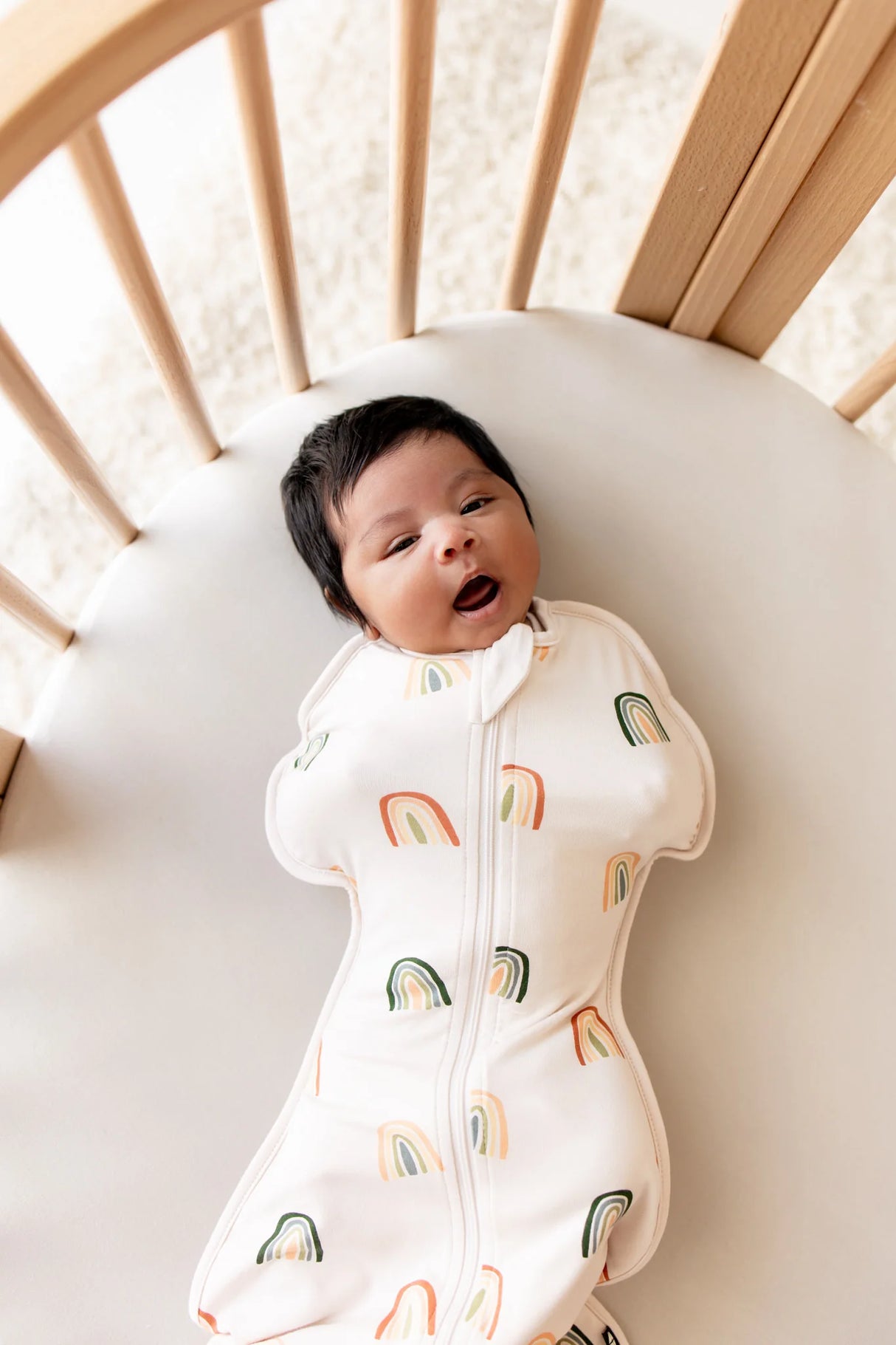 Kyte Baby Bamboo Swaddle Bag | 0.5 TOG Retro Rainbow