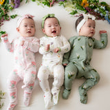 Kyte Bamboo Zippered Footie | Wildflower