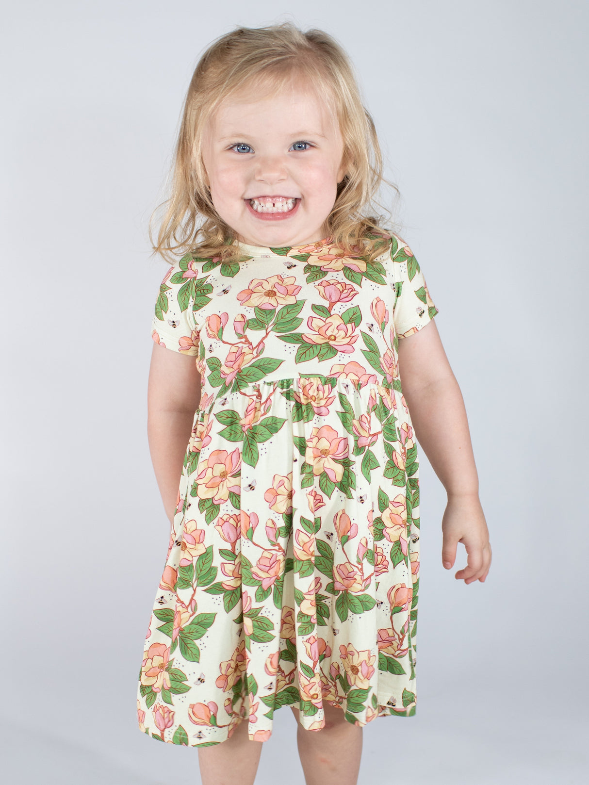 Goosies Magnolias Bamboo Short Sleeve Dress