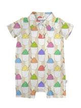 Goosies Sno Cones Bamboo Short Sleeve Polo Romper