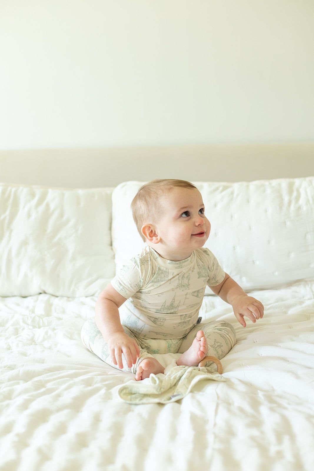 Southern Slumber Sage Toile 2-Piece Bamboo Pajama Set