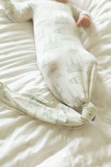 Southern Slumber Sage Toile Bamboo Knotted Gown | NB