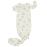 Southern Slumber Sage Toile Bamboo Knotted Gown | NB