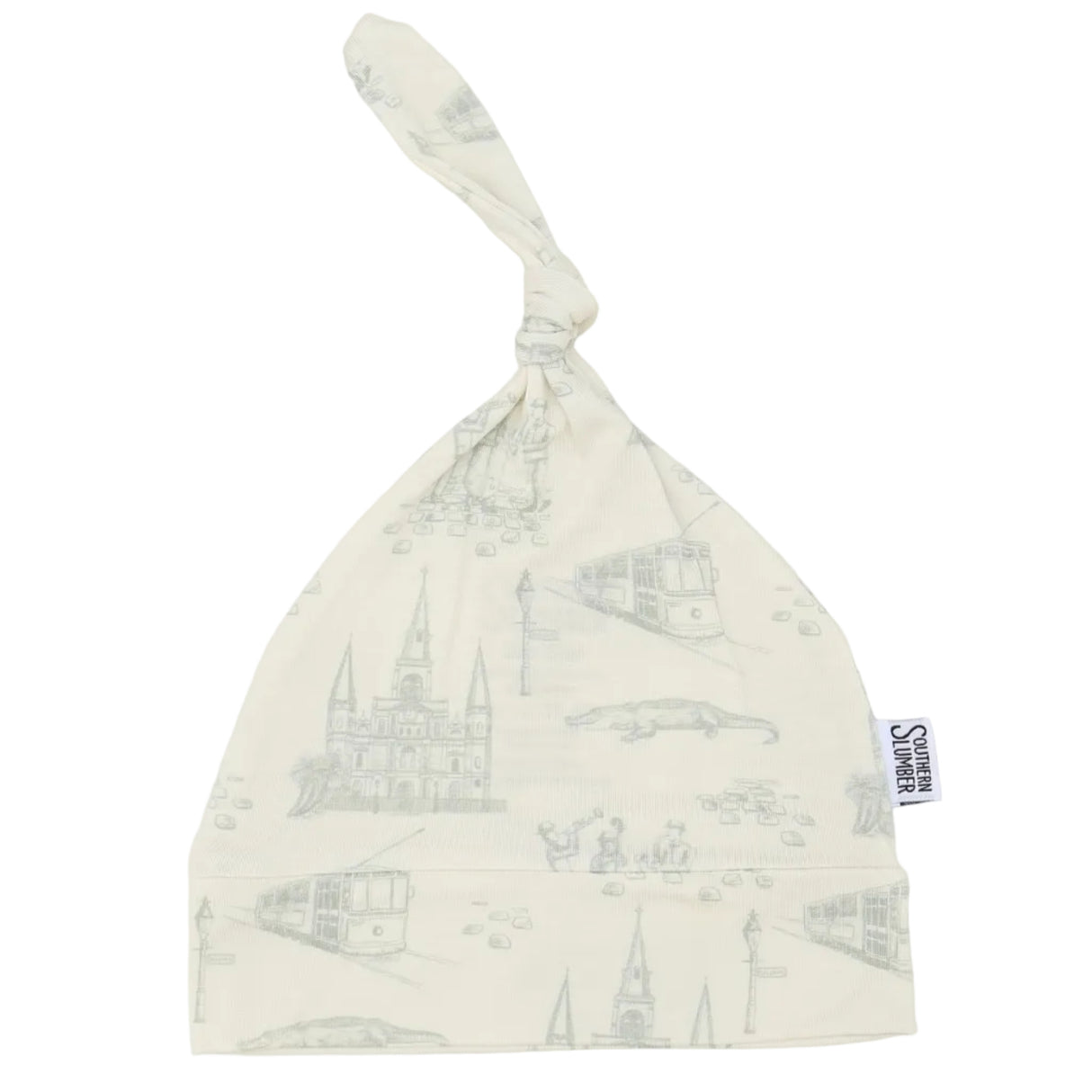 Southern Slumber Sage Toile Bamboo Knotted Hat