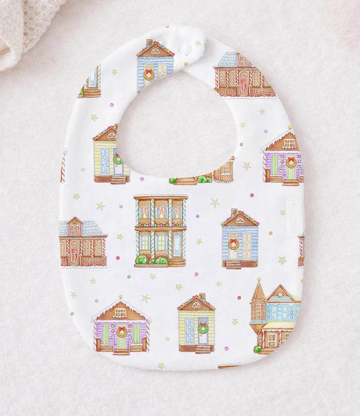 Nola Tawk Gingerbread Row Organic Cotton Bib