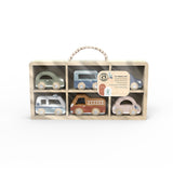Speedy Monkey Wooden Car Display Case with 6 Vehicles