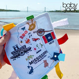 Baby Jack Mississippi State Baby Learning Crinkle Tag Toy