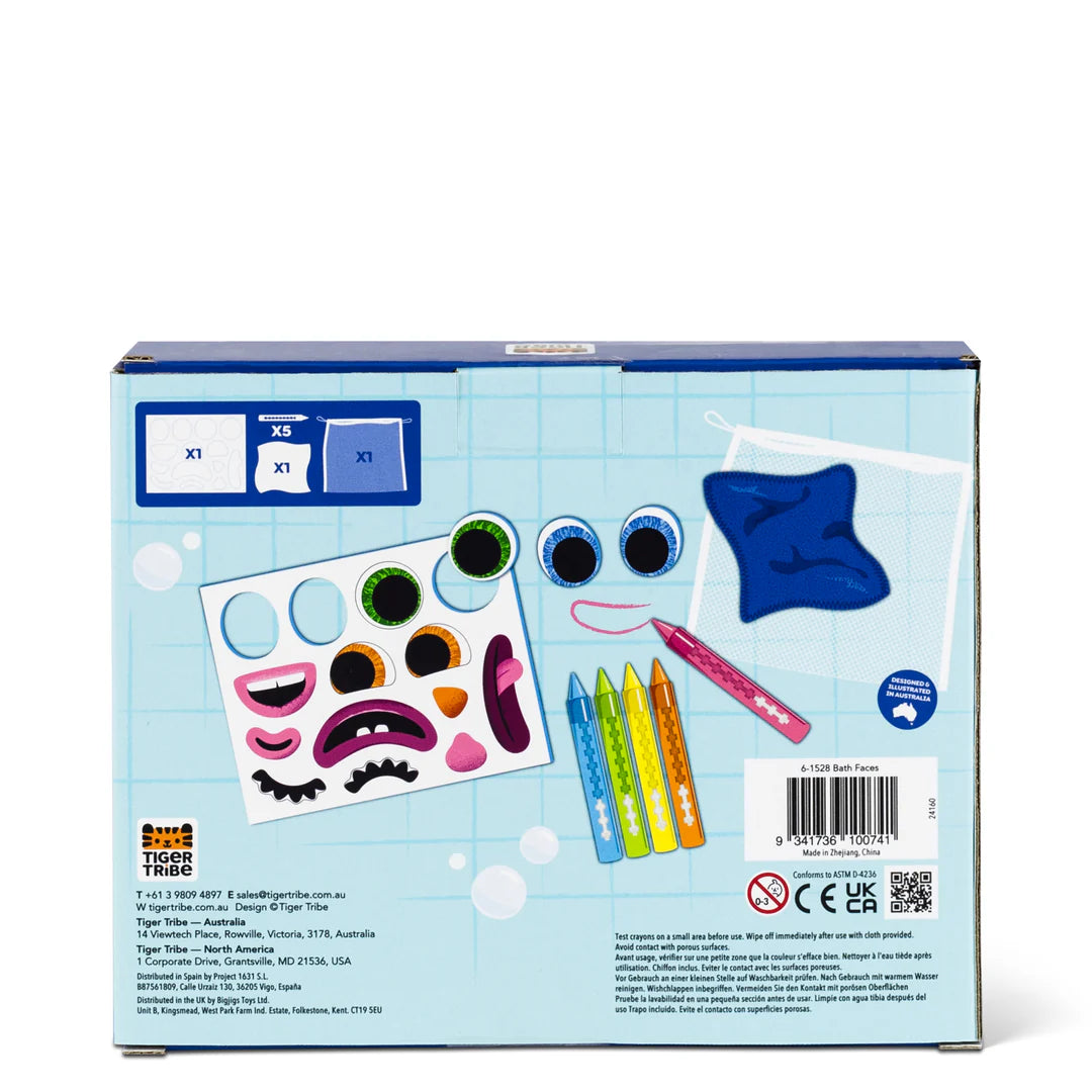 Tiger Tribe Bath Faces with Crayons Bath Art Set