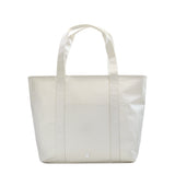 TRVL Design Jumbo Tote X-Large Coated Zipper Tote | Gingham Pearl Grey