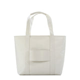 TRVL Design Jumbo Tote X-Large Coated Zipper Tote | Gingham Pearl Grey