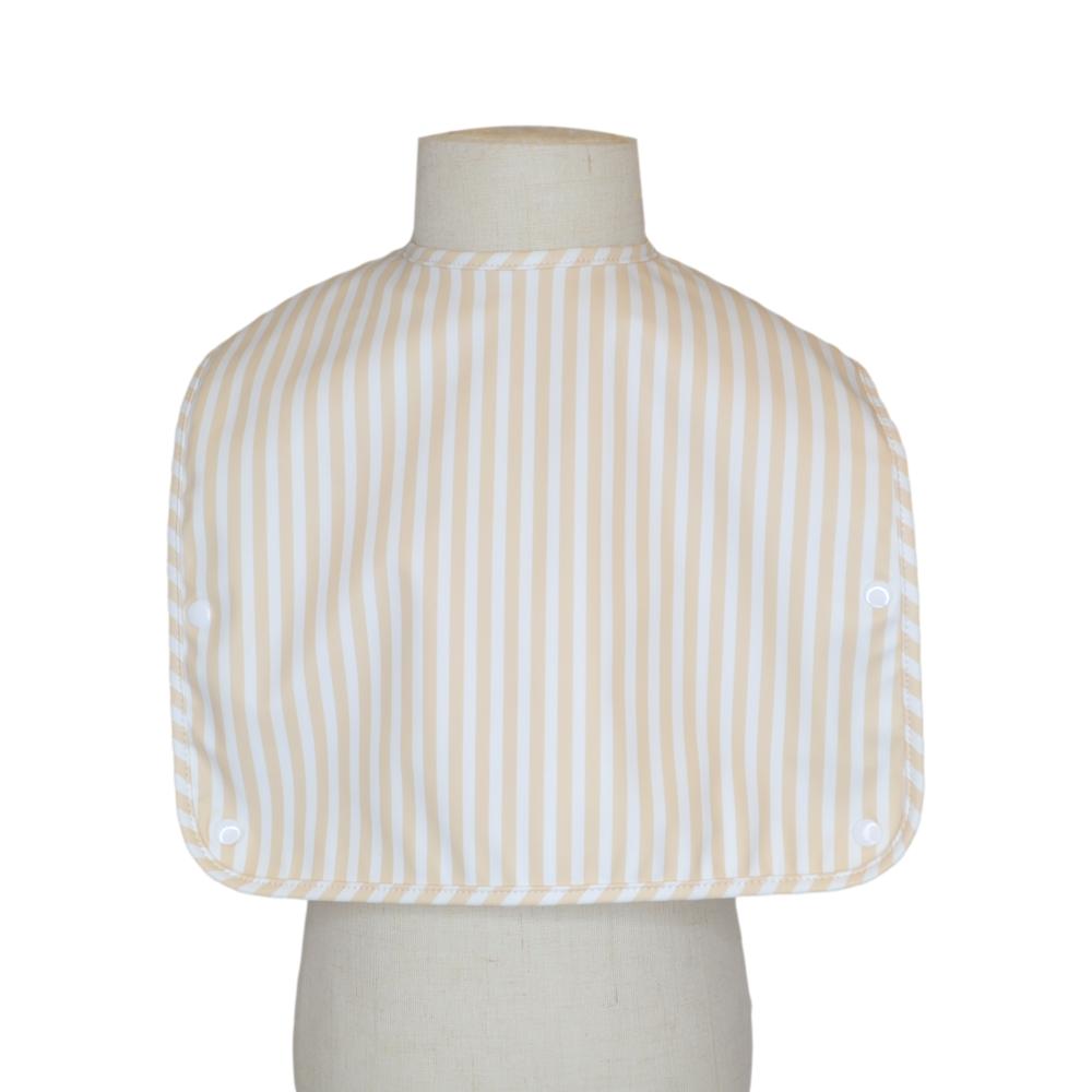TRVL Design Best Bib Coated Foldable Pocket Bib | Pimlico Stripe Sand