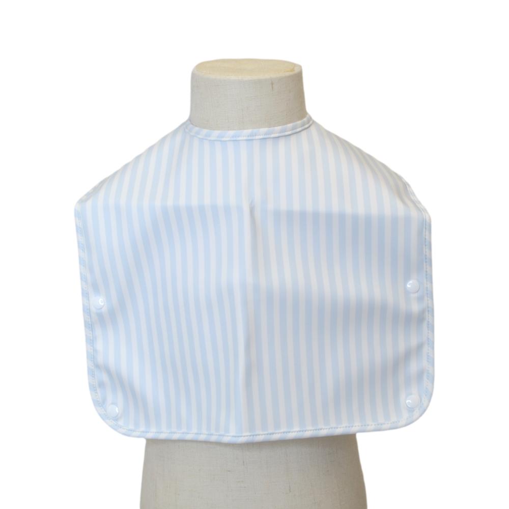 TRVL Design Best Bib Coated Foldable Pocket Bib | Pimlico Stripe Blue