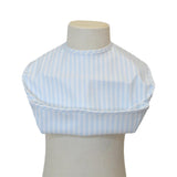 TRVL Design Best Bib Coated Foldable Pocket Bib | Pimlico Stripe Blue