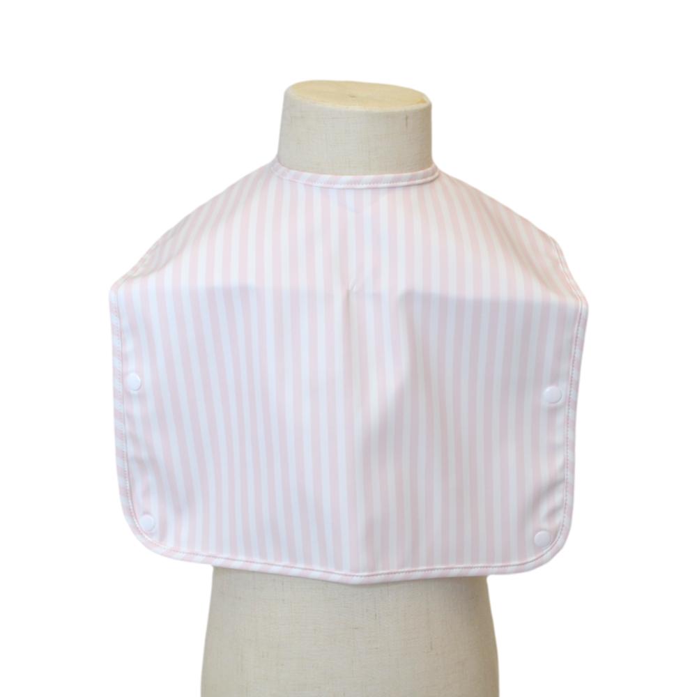 TRVL Design Best Bib Coated Foldable Pocket Bib | Pimlico Stripe Pink