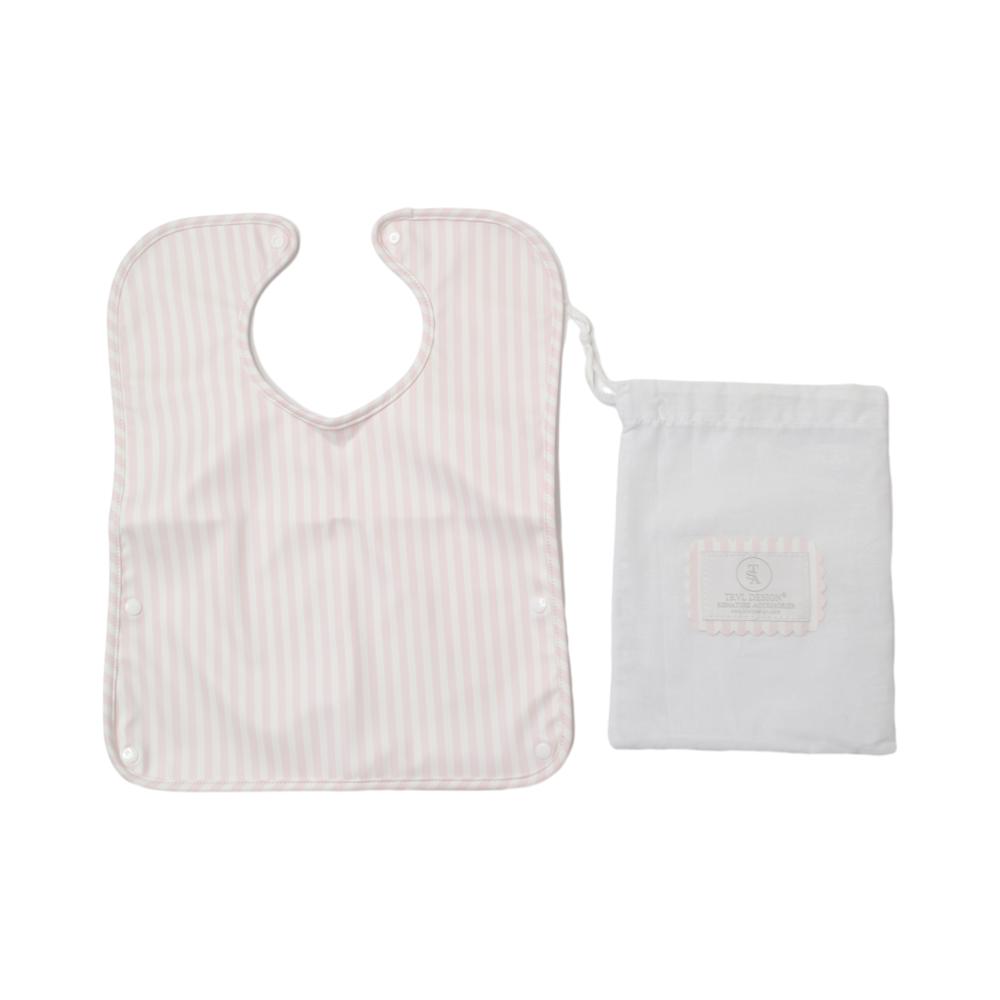 TRVL Design Best Bib Coated Foldable Pocket Bib | Pimlico Stripe Pink