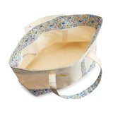 TRVL Design Maxi Tote Coated Canvas Large Natural | Bridgehampton Floral Trim