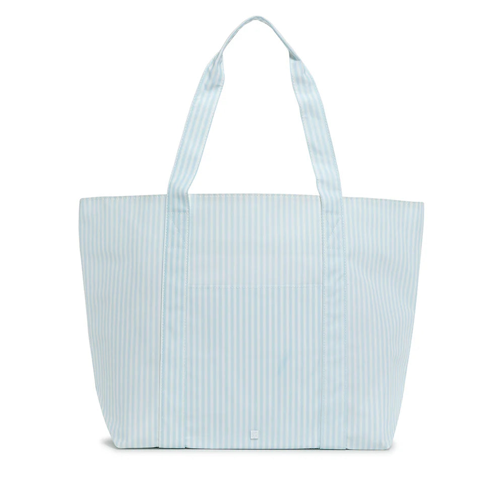 TRVL Design Jumbo Tote X-Large Coated Zipper Tote | Pimlico Stripe Blue