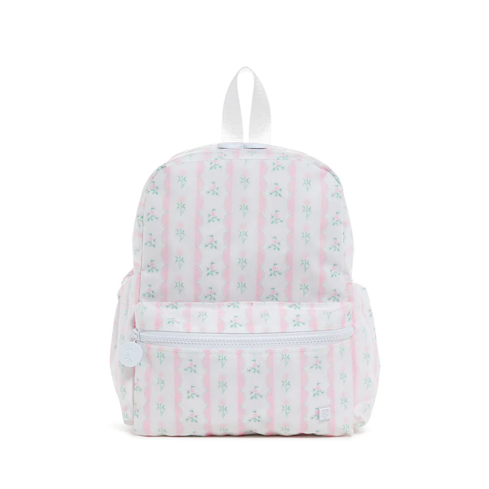 TRVL Design Mini Coated Backpack | Ribbon Floral Pink