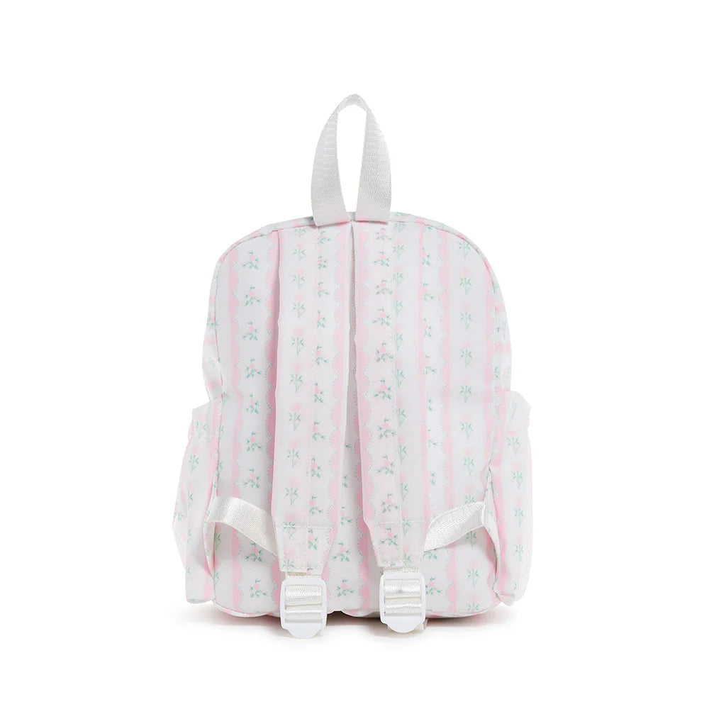 TRVL Design Mini Coated Backpack | Ribbon Floral Pink