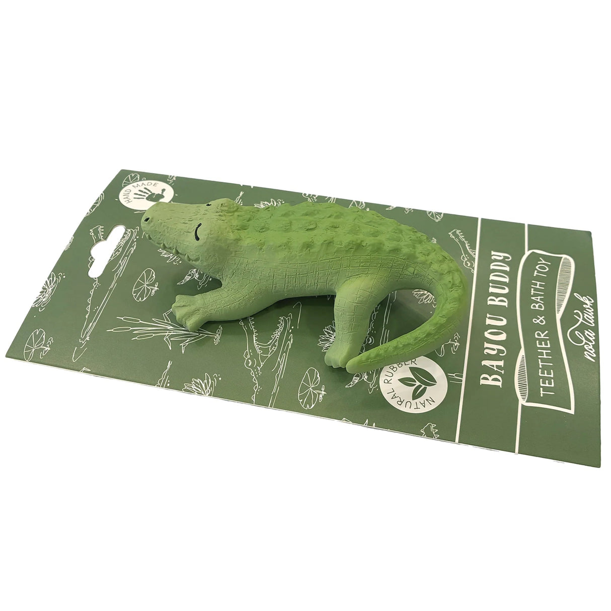 Bayou Buddy Gator Natural Rubber Teether and Bath Toy
