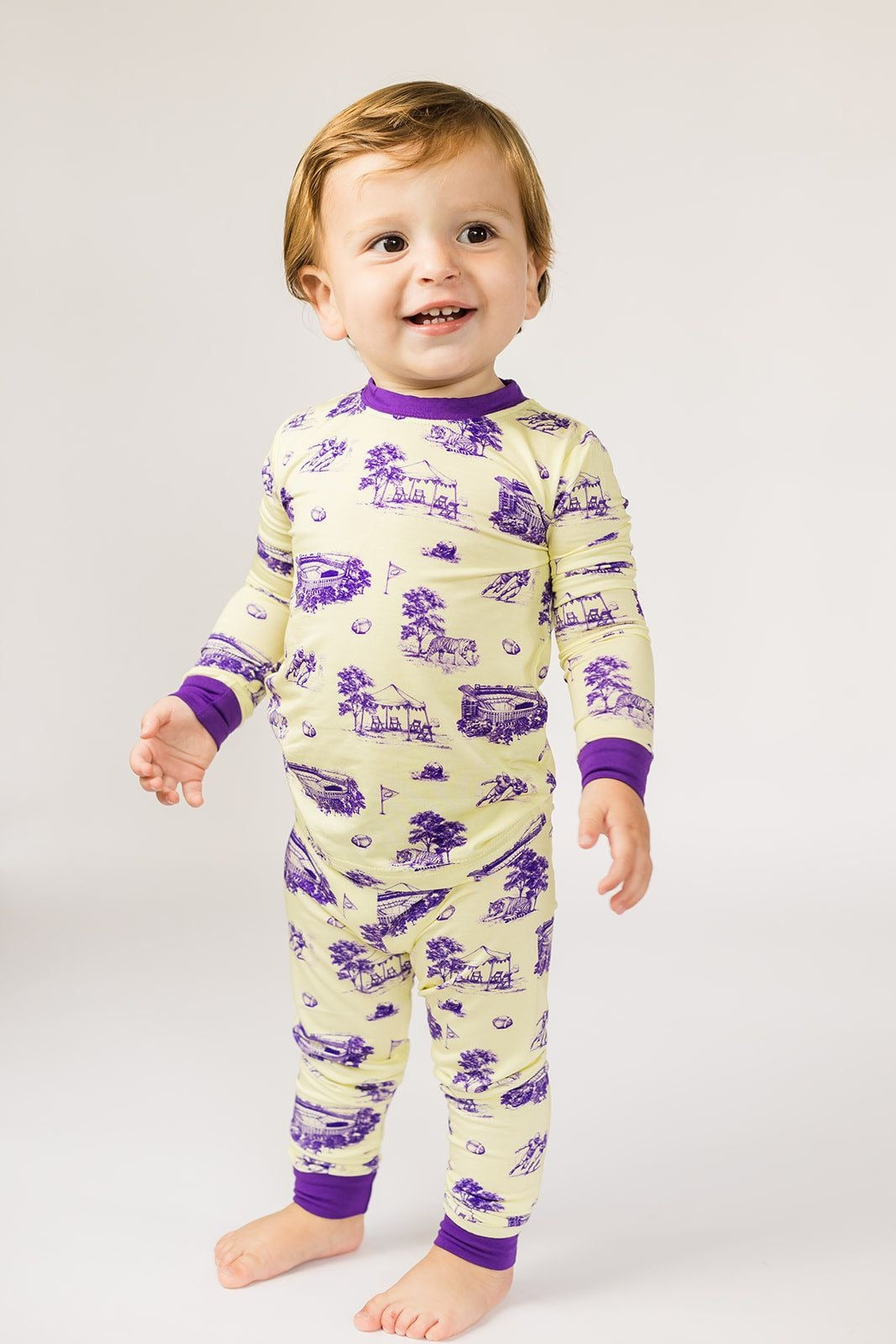 Southern Slumber Tiger Toile 2 Piece Bamboo Pajama Set