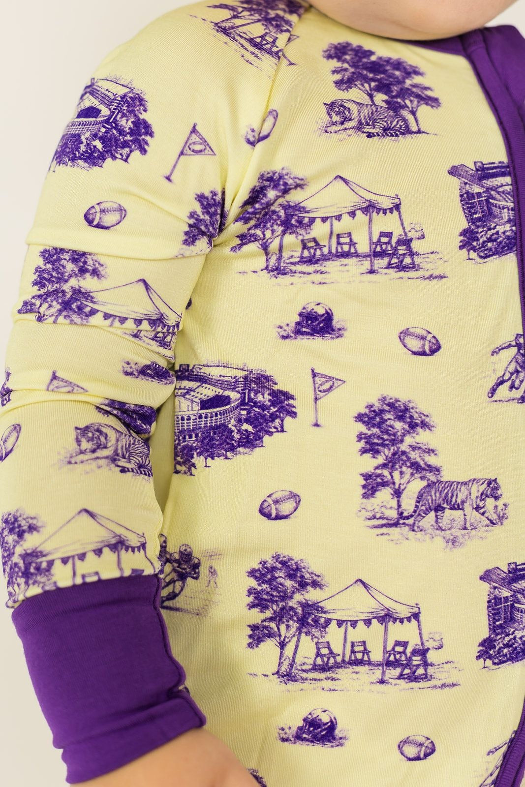 Southern Slumber Tiger Toile Double Zipper Bamboo Sleeper