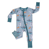 Pearls & Pelicans Born on the Bayou Bamboo Zip-Up Pajamas