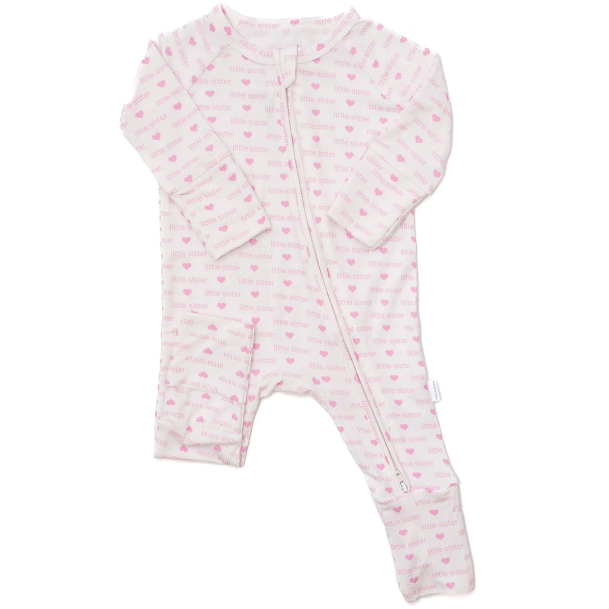 Uptown Baby Little Sister Long Sleeve Bamboo Zipper Romper