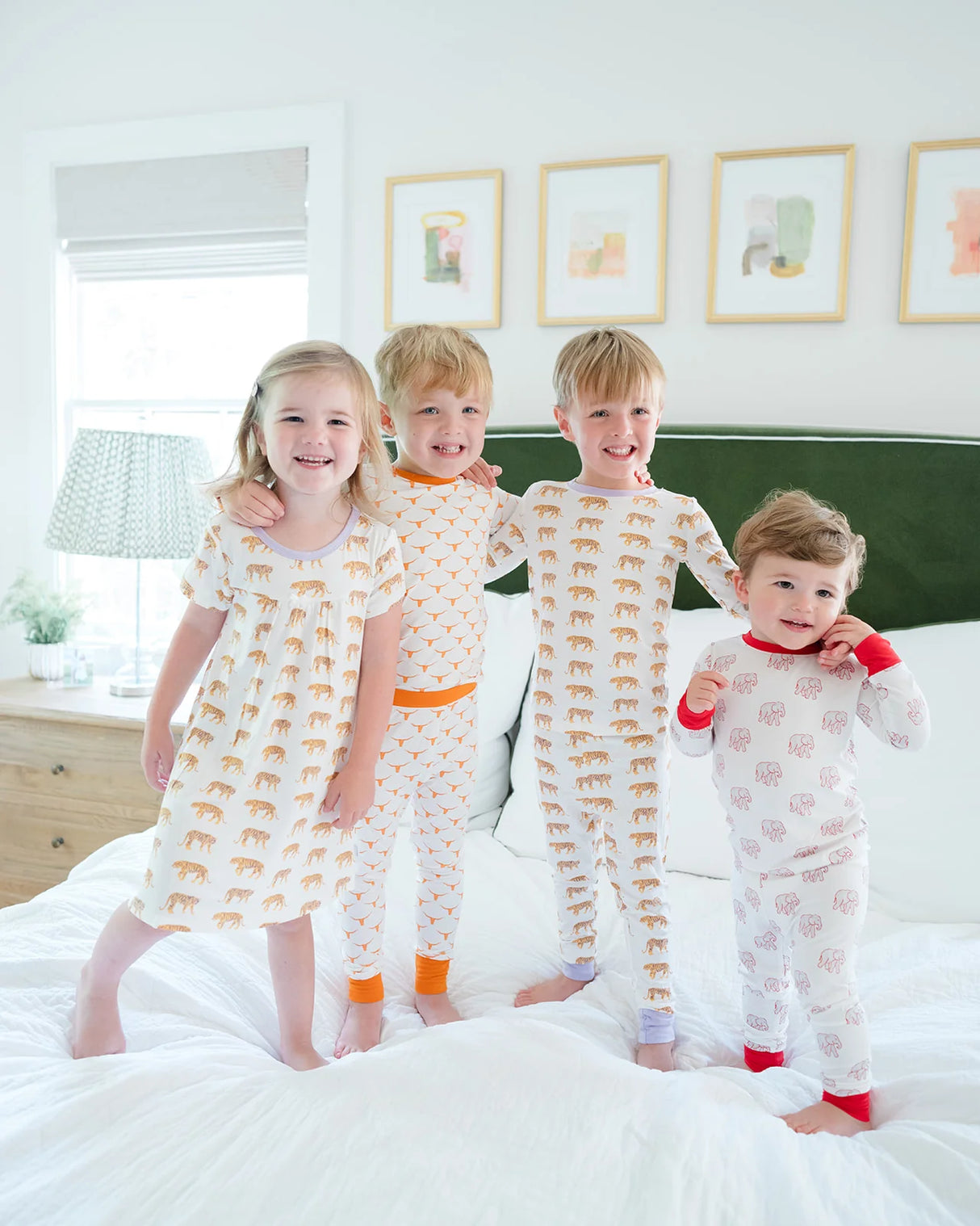 Uptown Baby Tiger Bamboo 2-Piece Pajama Set