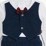 Magnetic Me Corduroy Blue Boys Dress Romper