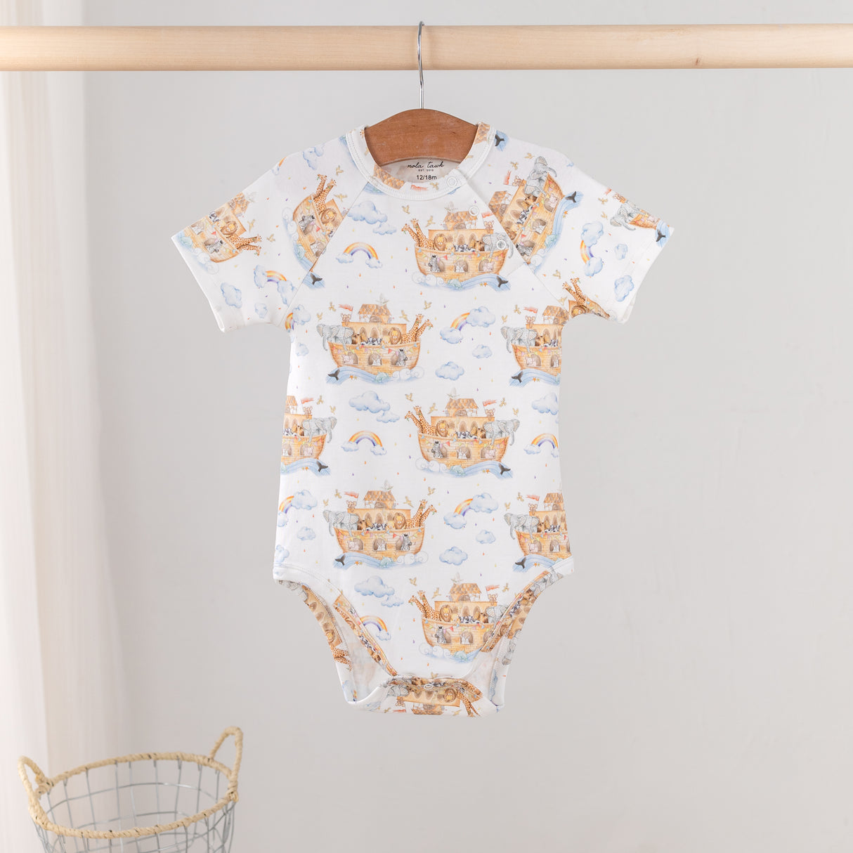 Nola Tawk All Aboard Noah's Ark Organic Cotton Onesie