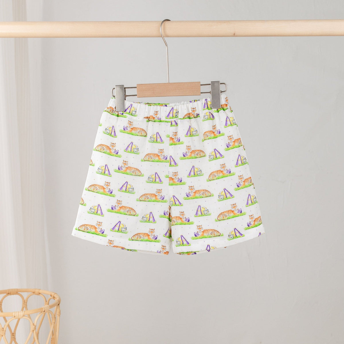 Nola Tawk Mascot Mania in Louisiana Organic Muslin Shorts