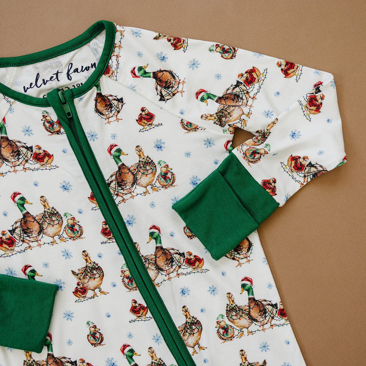 Velvet Fawn Merry Mallards Bamboo Zipper Pajama