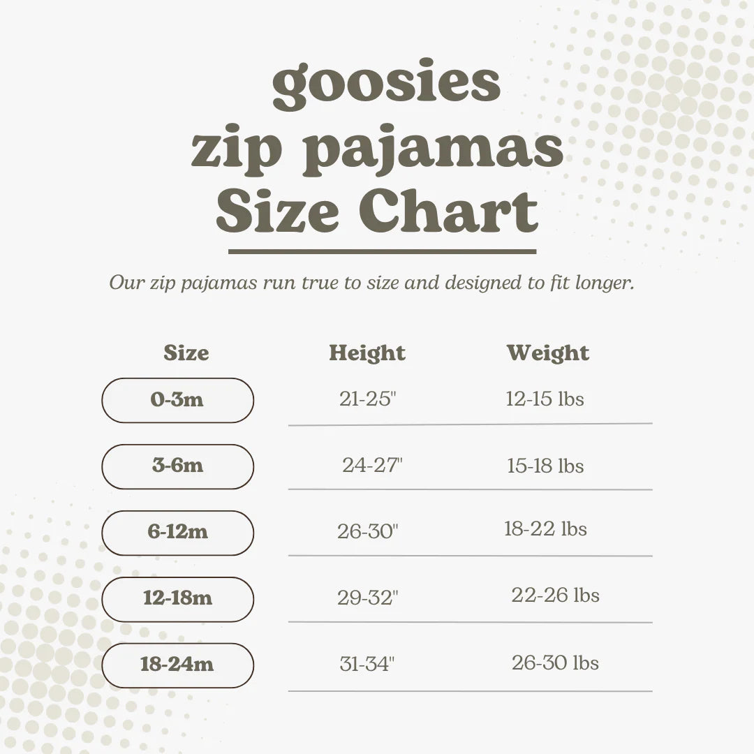 Goosies Sno Cones Zip Convertible Bamboo Pajamas