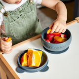 Bowly Silicone Suction Bowl with Lid| River Green