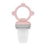 Pulps Silicone Fruit & Vegetable Feeder Pacifier 6m+| Pinky Pink / Powder Gray