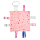 Baby Jack Newborn Hospital Blanket Pink Tag Sensory Crinkle Lovey Toy