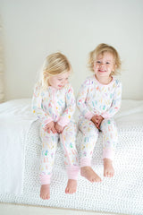 Uptown Baby ABC Floral Long Sleeve Bamboo Zipper Romper