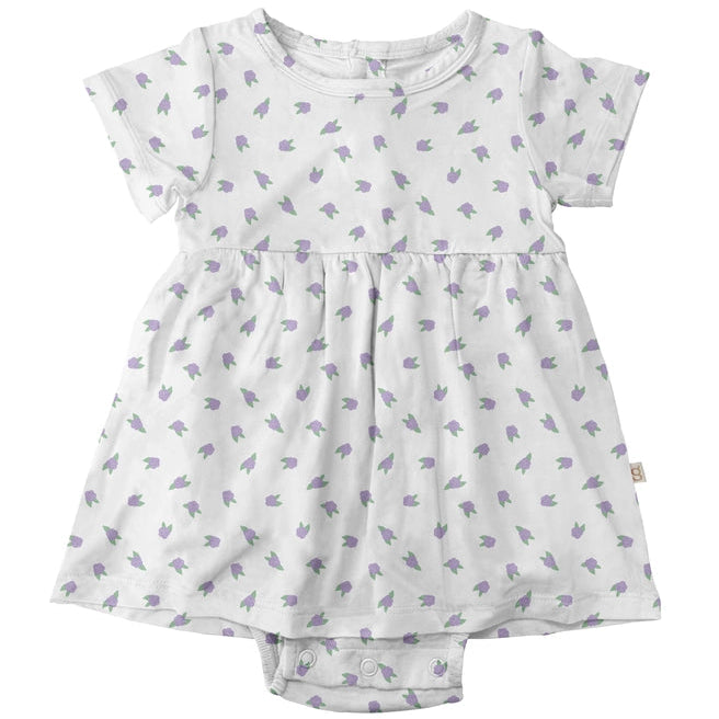 Goosies Lilac Buds S/S Bamboo Bodysuit Dress