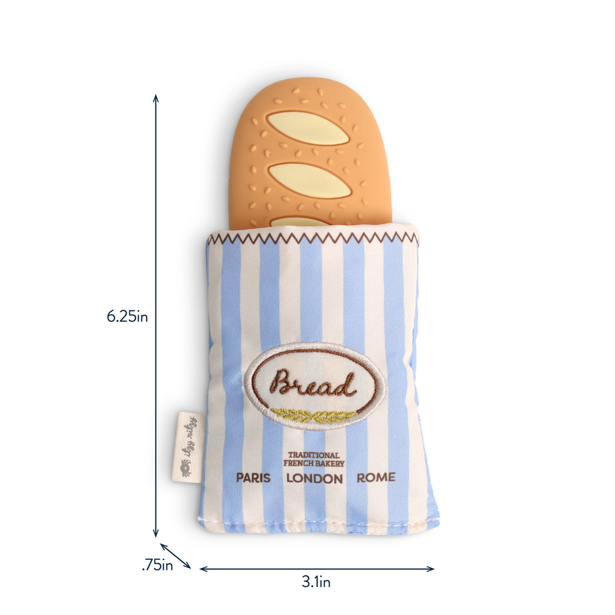 Itzy Ritzy Baguette Teensy Crinkle Sensory Teether Toy