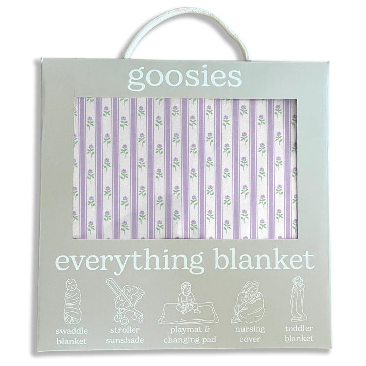 Goosies Lilac Ribbons Bamboo Everything Blanket