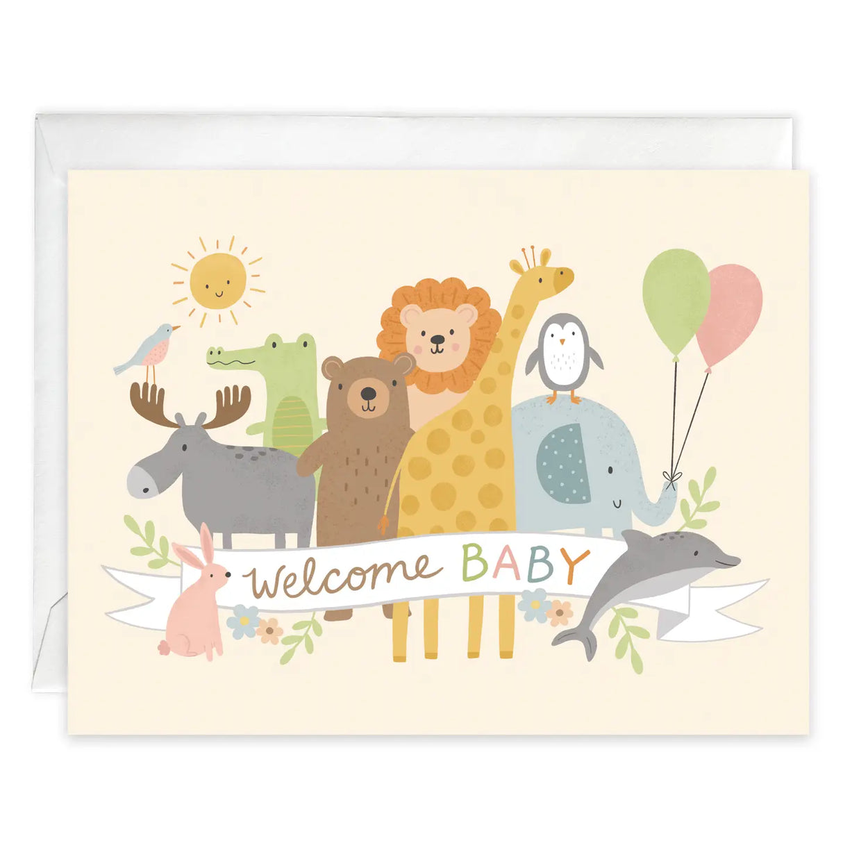 Gina B Designs Baby Greeting Card with Scripture | Animal Hello