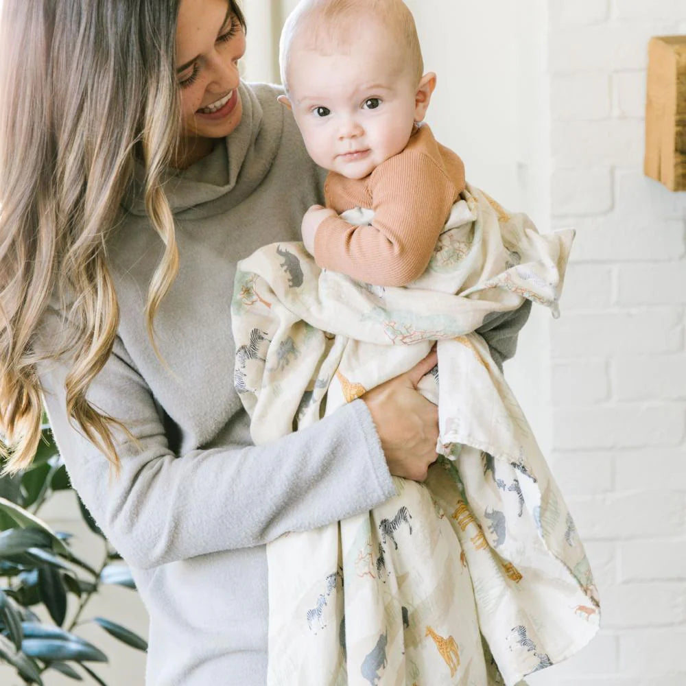 Saranoni Bamboo Rayon Muslin Swaddle | The Savannah