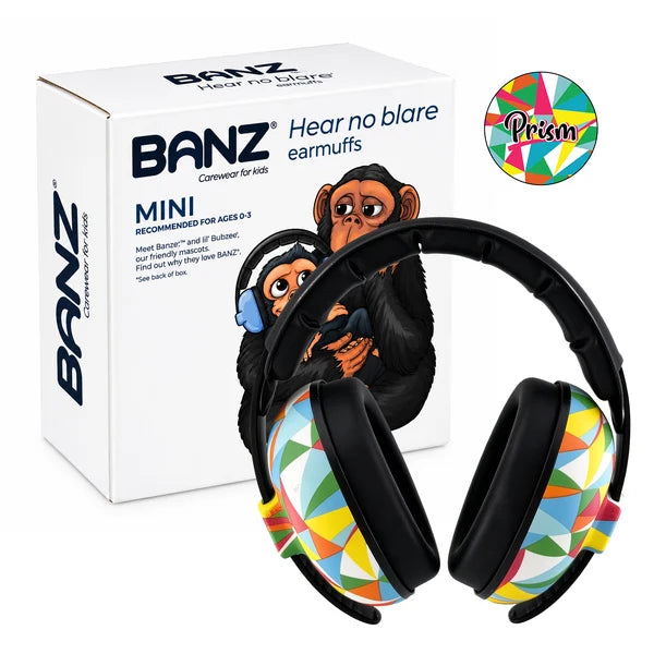 Banz Hear No Blare Baby Earmuffs (Ages 0-2 years) | Prints