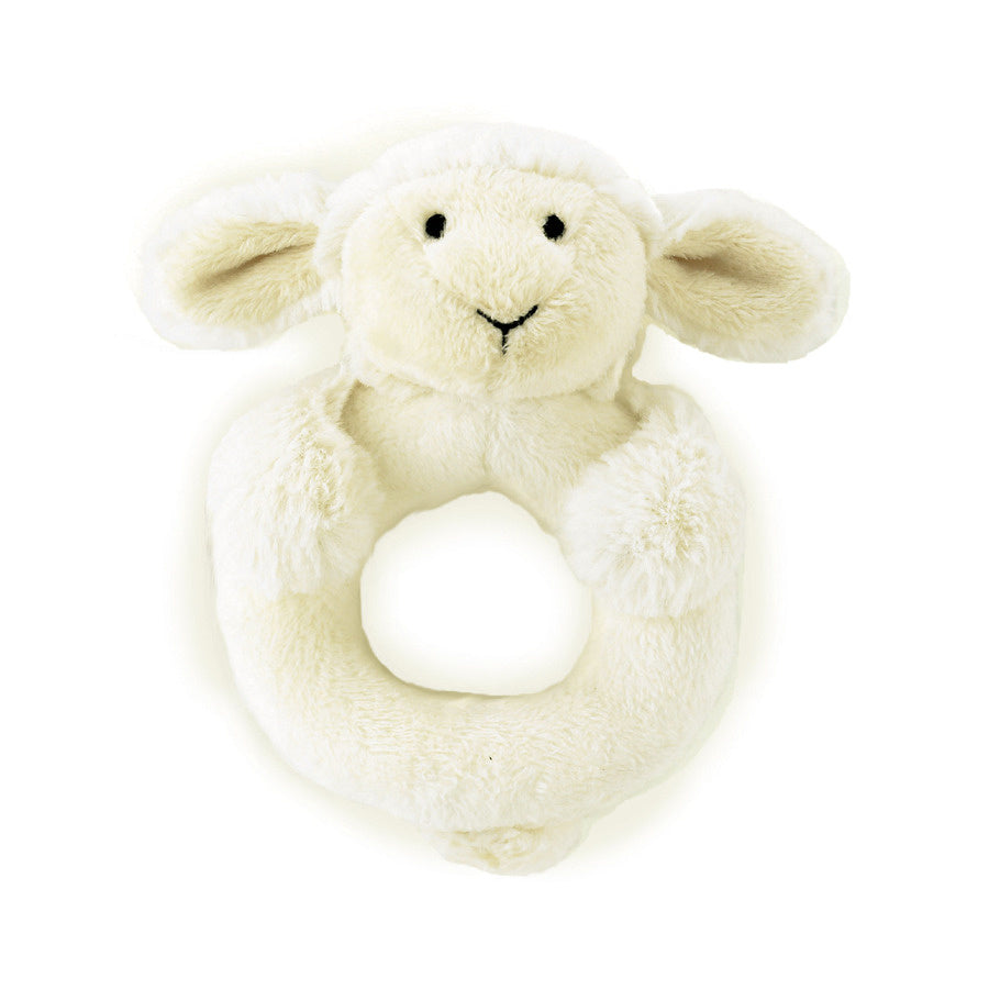 Jellycat Bashful Lamb Soft Ring Rattle