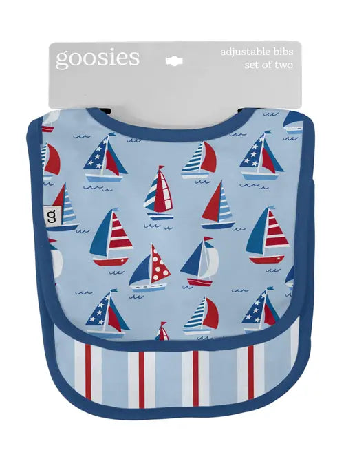 Goosies Sail Away Bamboo Bib 2 Pack Set