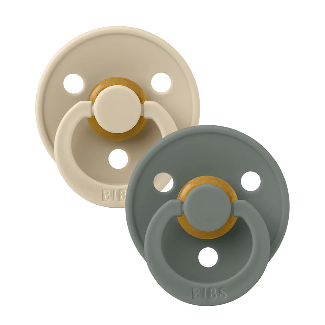BIBS  Anatomical Natural Rubber Pacifier (2 Pack) | Vanilla | Pine
